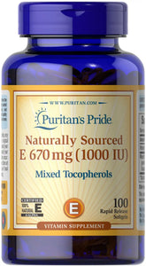 Vitamin E-1000 IU Mixed Tocopherols Natural
