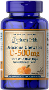 Chewable Vitamin C 500 mg with Rose Hips