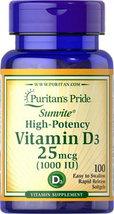 Vitamin D3 25 mcg (1000 IU)
