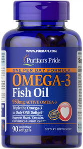 One Per Day Omega-3 Fish Oil 1400 mg (950 mg Active Omega-3)