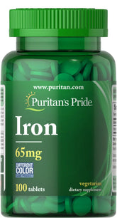 Iron 65 mg (Ferrous Sulfate)