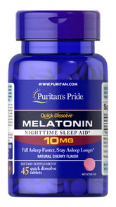 Quick Dissolve Melatonin 10 mg Cherry Flavor