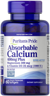 Absorbable Calcium 600 mg plus Magnesium 300mg & Vitamin D 25 mcg (1,000 IU)