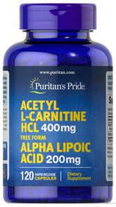 Acetyl L-Carnitine 400 mg with Alpha Lipoic Acid 200 mg