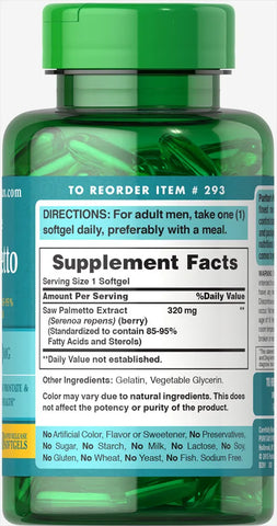 Saw Palmetto Standardized Extract 320 mg