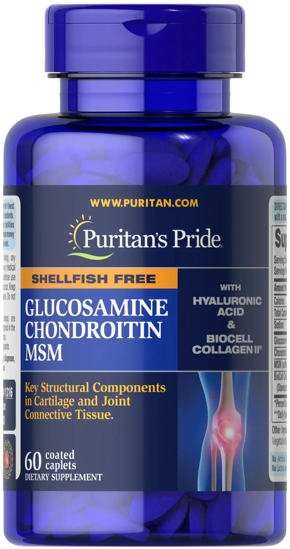 Glucosamine, Chondroitin & MSM  with Hyaluronic Acid & Collagen