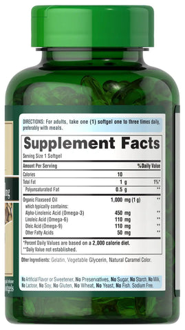 Natural Flax Oil 1000 mg