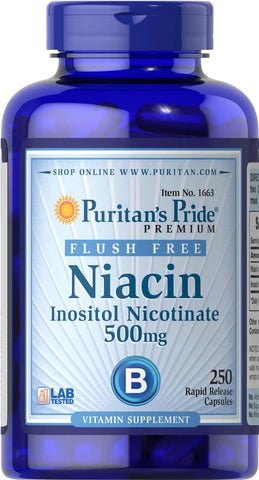 Flush Free Niacin Inositol Nicotinate 1000 mg