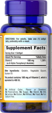 Vitamin E-180 mg (400 IU) dl_Alpha Tocopheryl Acetate