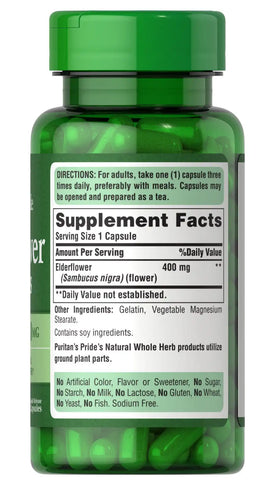 Elderflower Sambucus 400 mg