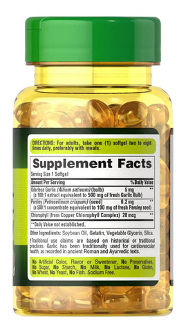 Odorless Garlic & Parsley 500 mg / 100 mg