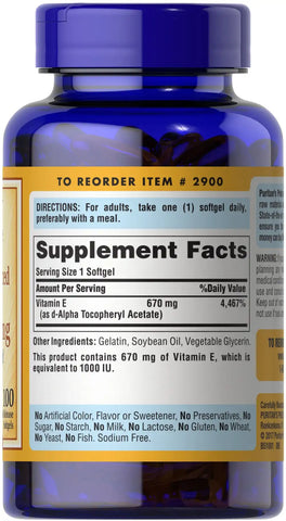 Vitamin E-100% 1000 IU Naturally Sourced