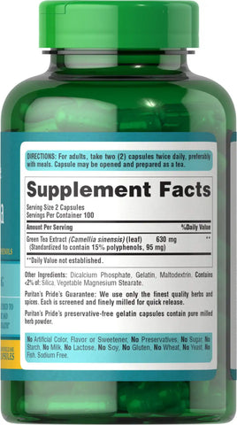 Green Tea Standardized Extract 315 mg