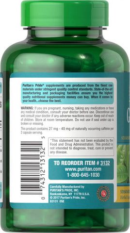 Green Tea Standardized Extract 315 mg