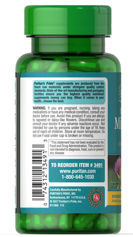 Milk Thistle Standardized 175 mg (Silymarin)