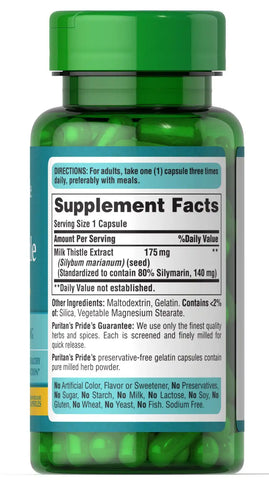 Milk Thistle Standardized 175 mg (Silymarin)