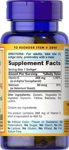 Vitamin E-with Selenium 400 IU Natural