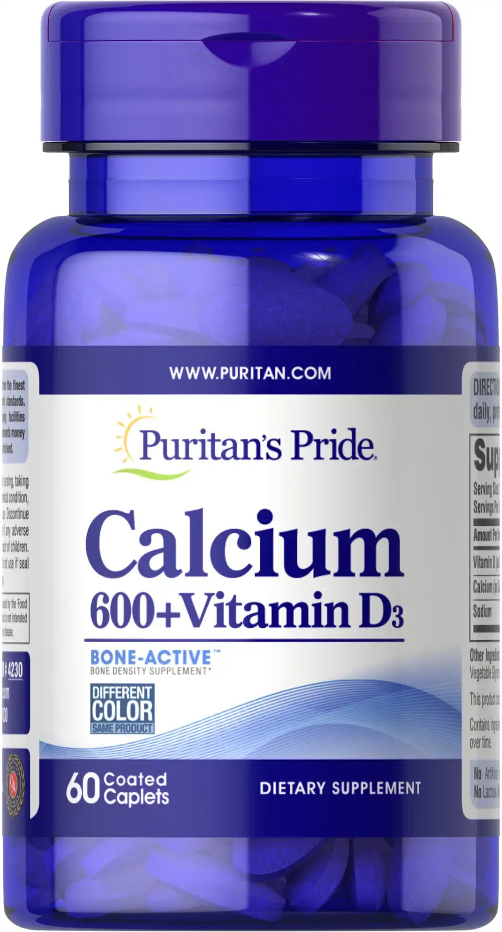 Calcium Carbonate 600 mg + Vitamin D 3.125 mcg (125 IU)