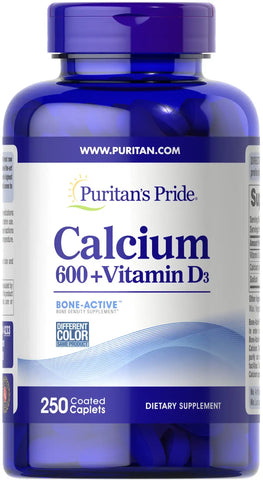 Calcium Carbonate 600 mg + Vitamin D 3.125 mcg (125 IU)