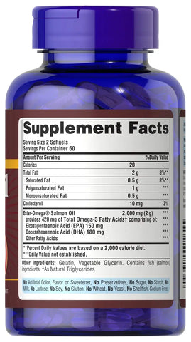 Omega-3 Salmon Oil 1000 mg (210 mg Active Omega-3)