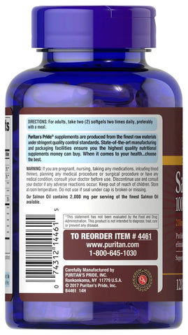 Omega-3 Salmon Oil 1000 mg (210 mg Active Omega-3)