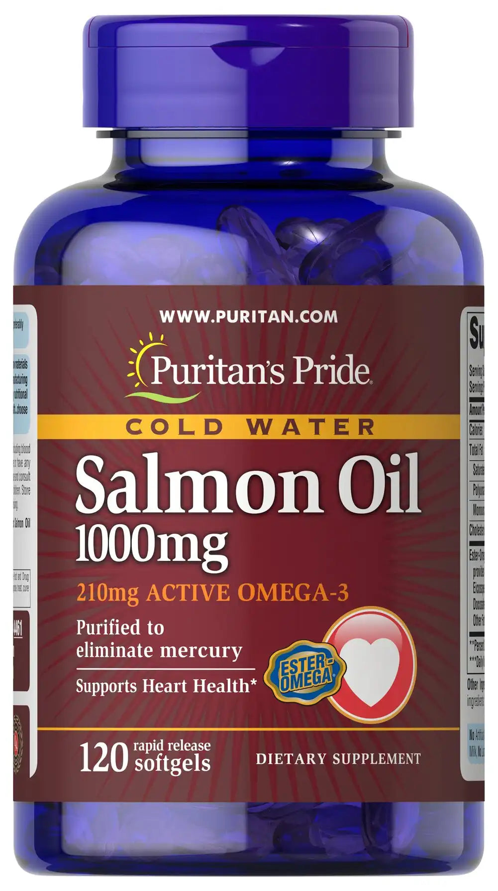 Omega-3 Salmon Oil 1000 mg (210 mg Active Omega-3)