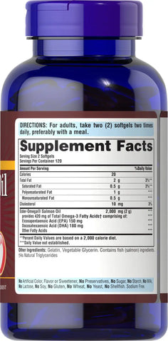 Omega-3 Salmon Oil 1000 mg (210 mg Active Omega-3)