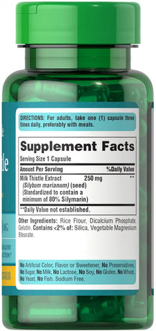 Milk Thistle Standardized 250 mg (Silymarin)