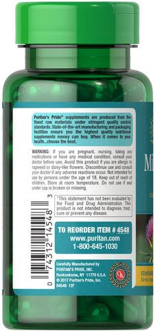 Milk Thistle Standardized 250 mg (Silymarin)