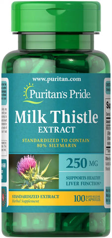 Milk Thistle Standardized 250 mg (Silymarin)