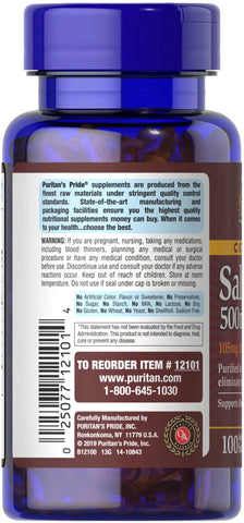 Omega-3 Salmon Oil 500 mg (105 mg Active Omega-3)