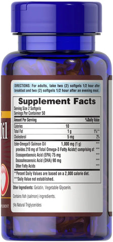 Omega-3 Salmon Oil 500 mg (105 mg Active Omega-3)