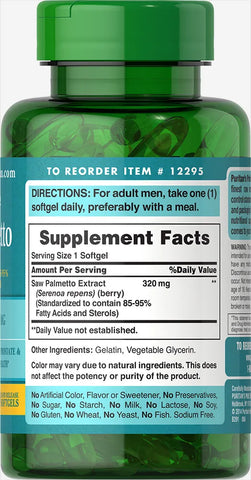 Saw Palmetto Standardized Extract 320 mg