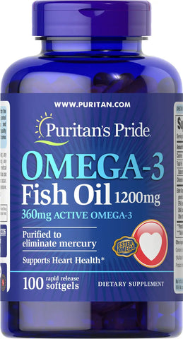 Omega-3 Fish Oil 1000 mg (300 mg Active Omega-3)