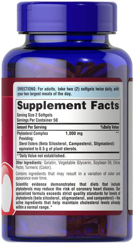 Phytosterol Complex 1000 mg (Per Serving)