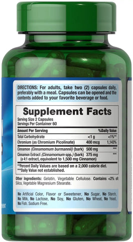 Cinnamon Complex with High Potency Chromium