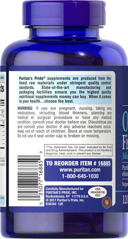 Omega-3 Fish Oil Coated 1200 mg (360 mg Active Omega-3)