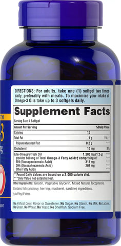 Double Strength Omega-3 Fish Oil 1200 mg