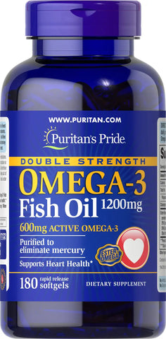 Double Strength Omega-3 Fish Oil 1200 mg