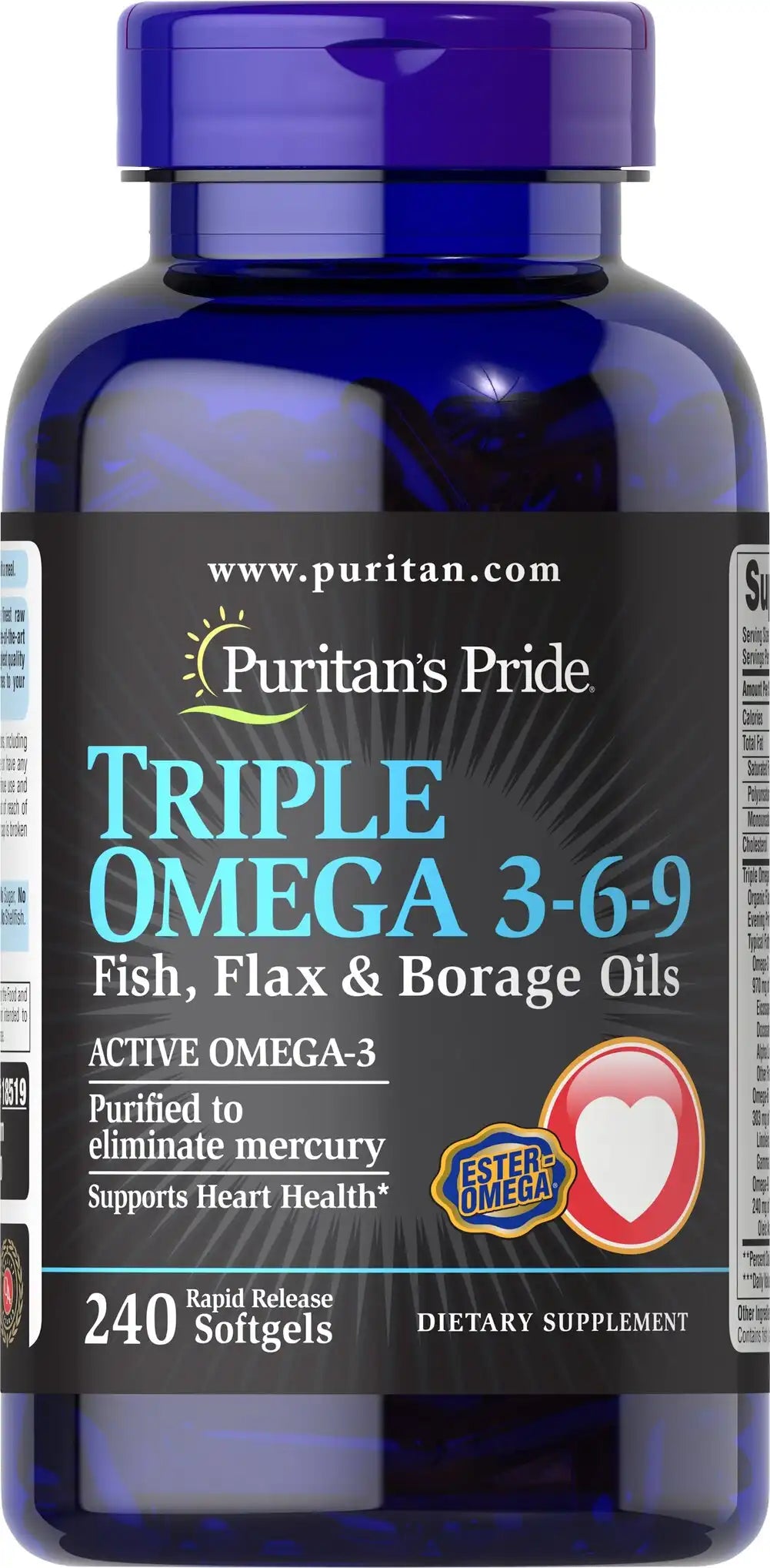 Triple Omega 3-6-9 Fish, Flax & Borage Oils