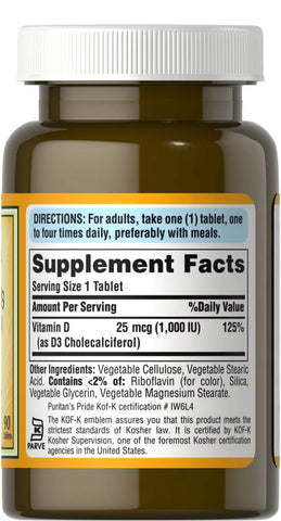 Vitamin D3 25 mcg (1000 IU)