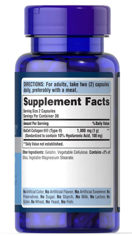Biocell Collagen II 500 mg and Hyaluronic Acid 50 mg