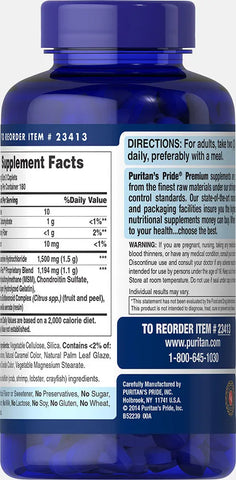 Glucosamine, Chondroitin & MSM Joint Soother-2 Per Day Formula