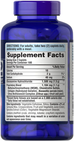 Glucosamine, Chondroitin & MSM Joint Soother-2 Per Day Formula