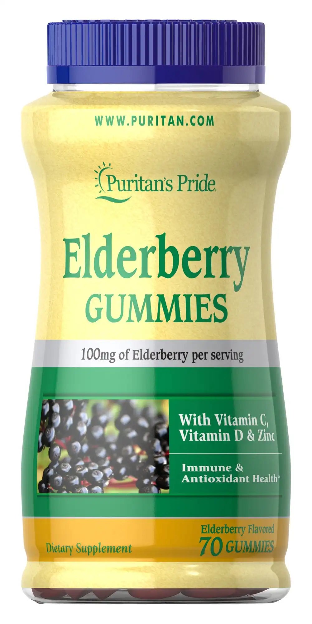 Elderberry Gummies with Vitamin C, D & Zinc