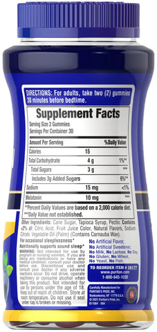 Melatonin 10 mg Gummies Blueberry Flavor