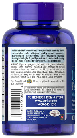 Omega-3 Fish Oil Coated 1200 mg (360 mg Active Omega-3)