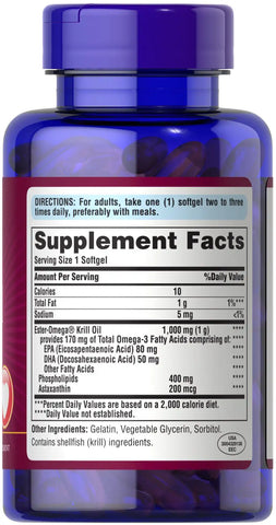 Red Krill Oil 1000 mg (170 mg Active Omega-3)