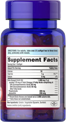 Red Krill Oil 1000 mg (170 mg Active Omega-3)