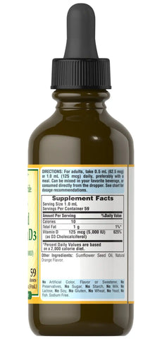 Liquid Vitamin D3 125 mcg (5000 IU)